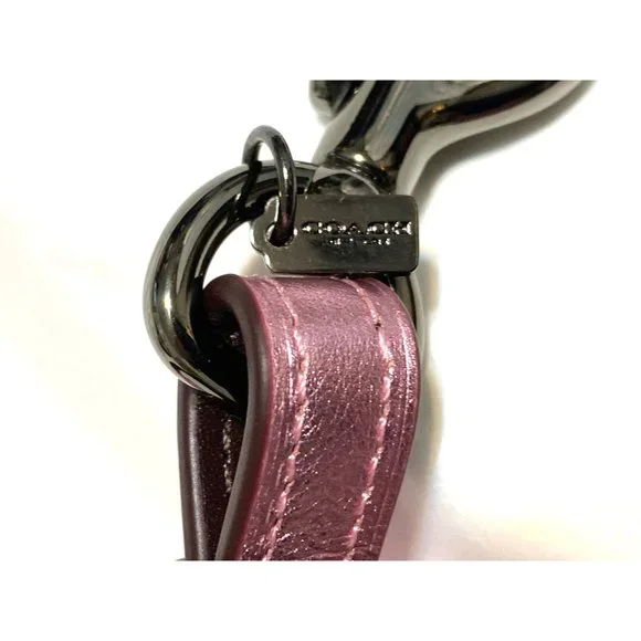 Coach Metallic Blush Pebble Leather Novelty Strap New Guitar Handbag Adjustable - Picture 4 of 12